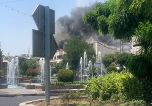 انفجار در محدوده خیابان ولیعصر تهران درپی حمله هوایی اسرائیل