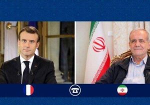 ماکرون و دکتر پزشکیان گفت‌وگو کردند