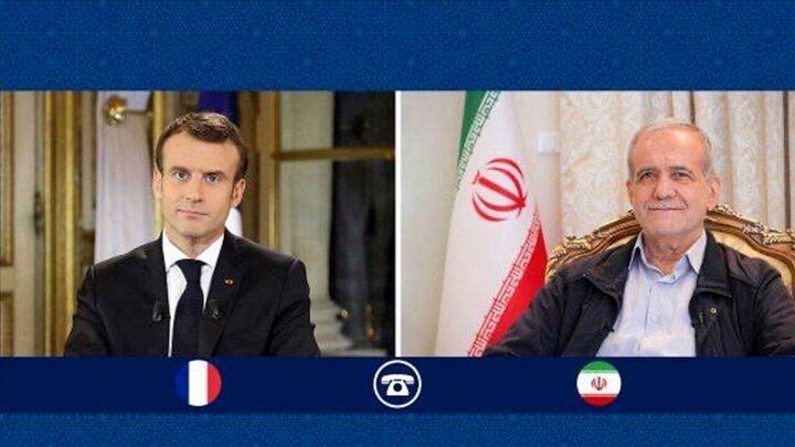 ماکرون و دکتر پزشکیان گفت‌وگو کردند