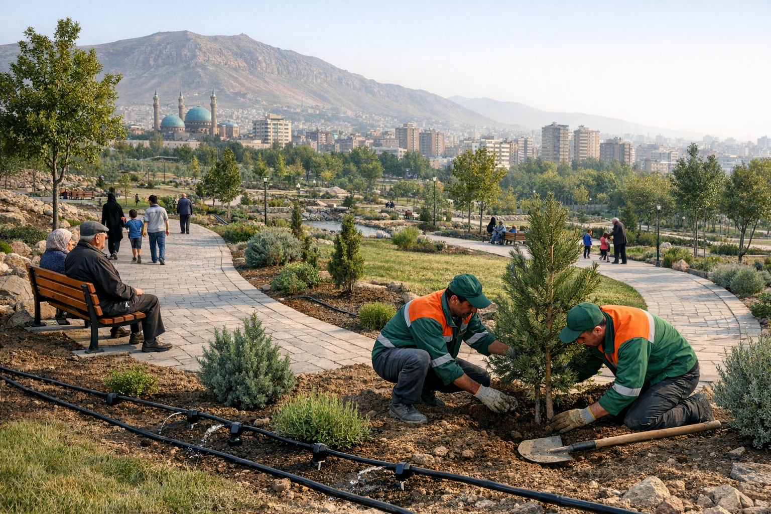آغاز عملیات گسترش باغ‌های شهری با هدف تلطیف هوا و ارتقای سطح سلامت عمومی شهروندان