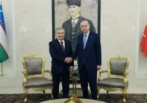 اردوغان و میرضیایف درباره روابط دوجانبه و تحولات منطقه ای رایزنی کردند
