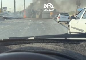 تصادف زنجیره‌ای و آتش‌سوزی شدید در جاده سنتو ارومیه