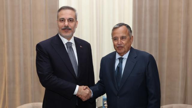 دیدار هاکان فیدان با دبیرکل اتحادیه عرب و رئیس سرویس اطلاعات مصر