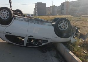 عاقبت سپردن فرمان به کودک؛ کوییک در اردبیل واژگون شد!