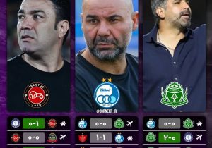 سه سرمربی شکست‌ناپذیر لیگ تا پایان هفته ششم؛ تراکتور، استقلال و آلومینیوم همچنان بدون باخت