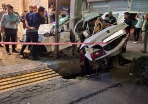 تصادف شدید رانندگی مقابل اداره کل پست اردبیل یک قربانی گرفت