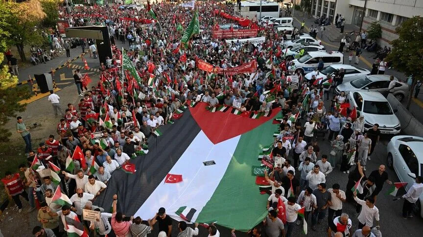 پایتخت ترکیه میزبان راهپیمایی حمایت از فلسطین
